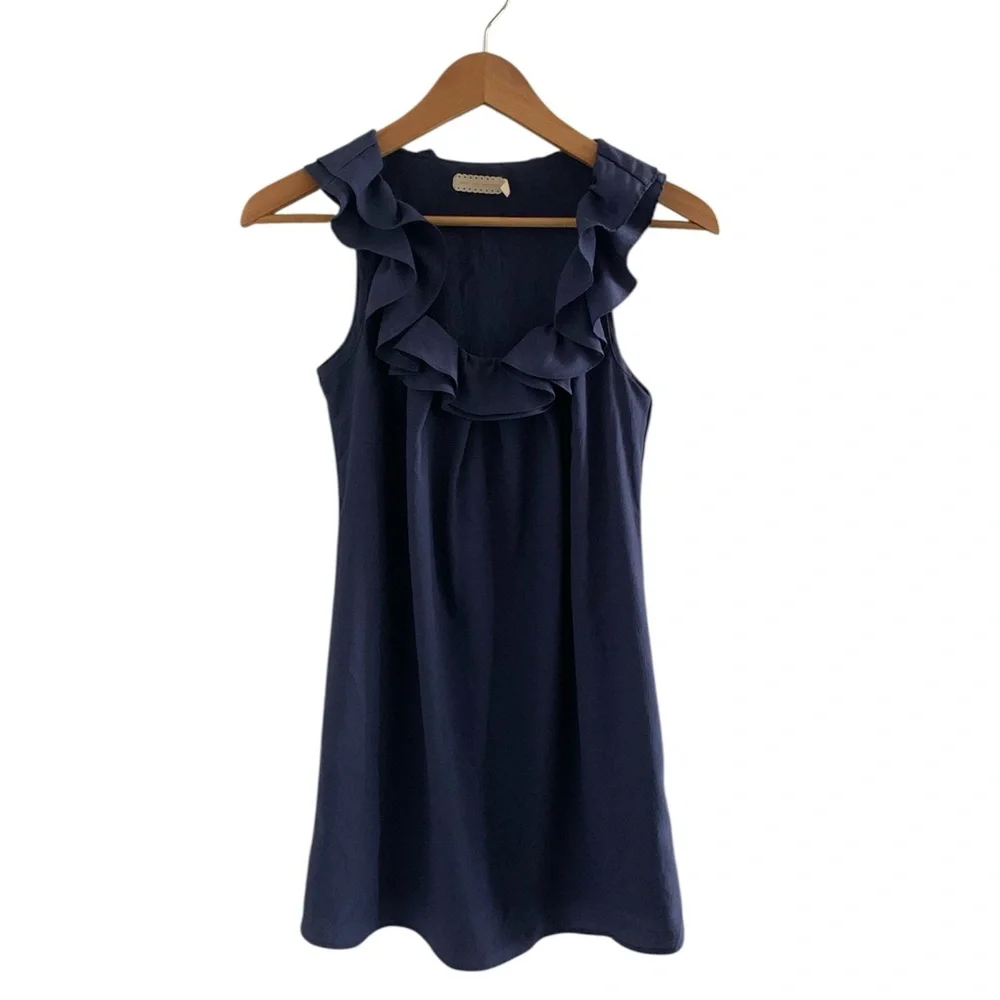 Urban Outfitters Pins And Needles Blue Ruffle Mini Dress - Picture 2 of 7